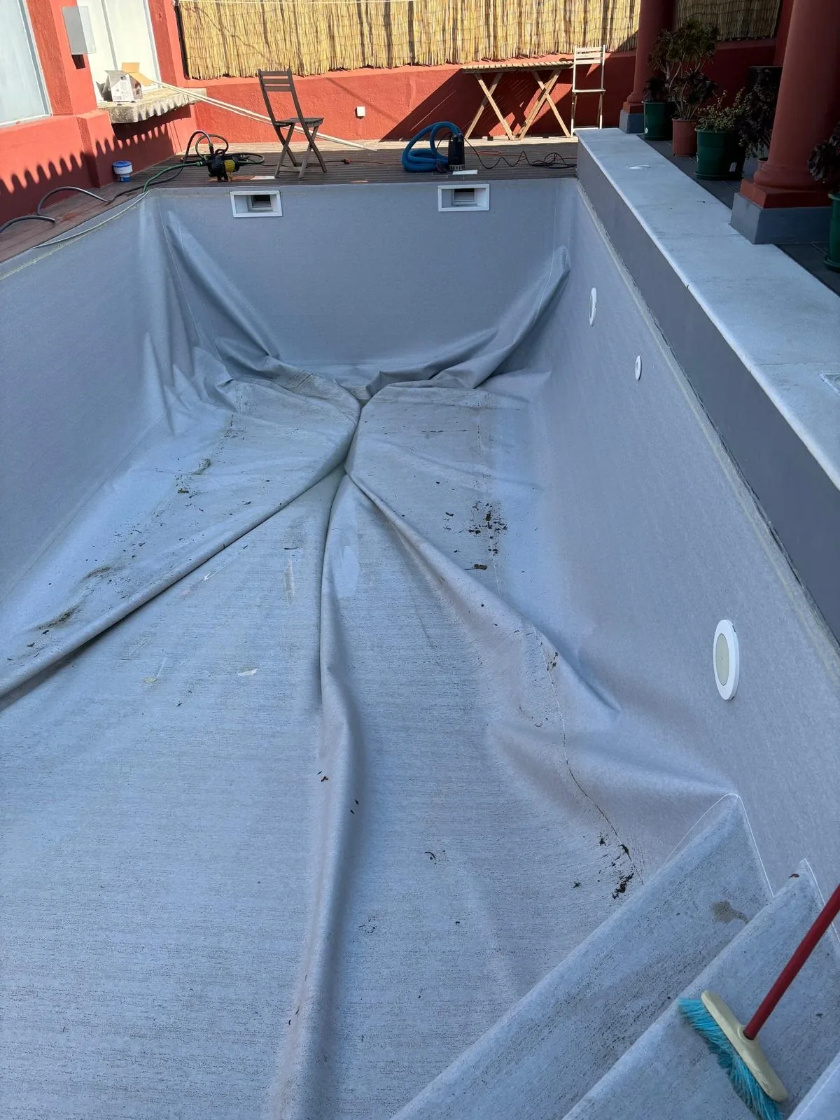 Solstice Villa pool before preparation